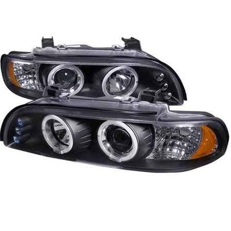 OVERTIME Halo Projector Headlight for 01 to 03 BMW 5-Series, Black - 10 x 25 x 26 in. OV1618386